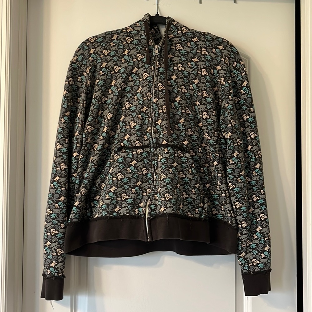 Vintage Loungefly cute skull zip up hoodie